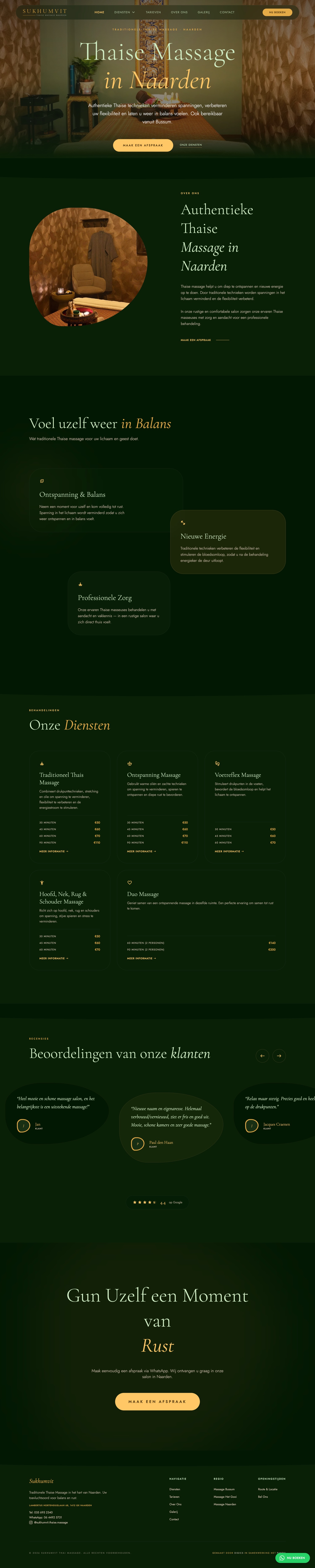 Sukhumvit Thai Massage — nieuwe website door Digics