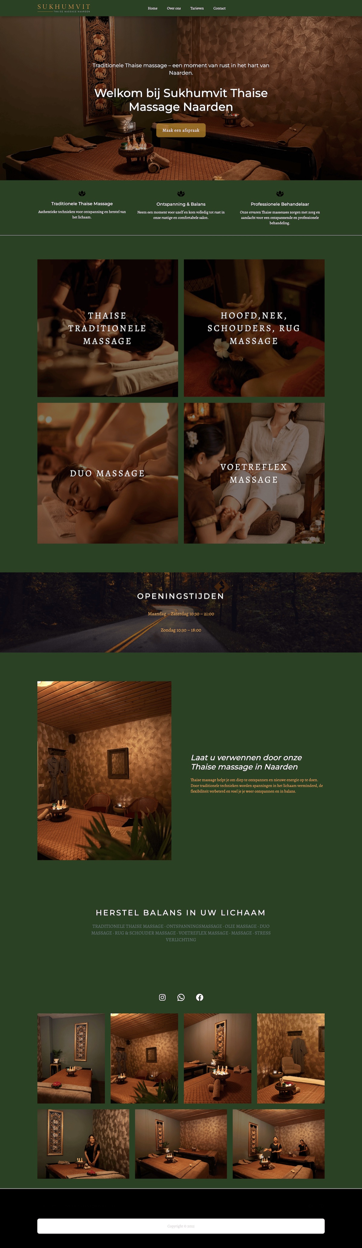 Sukhumvit Thai Massage — oude website (voor de redesign)