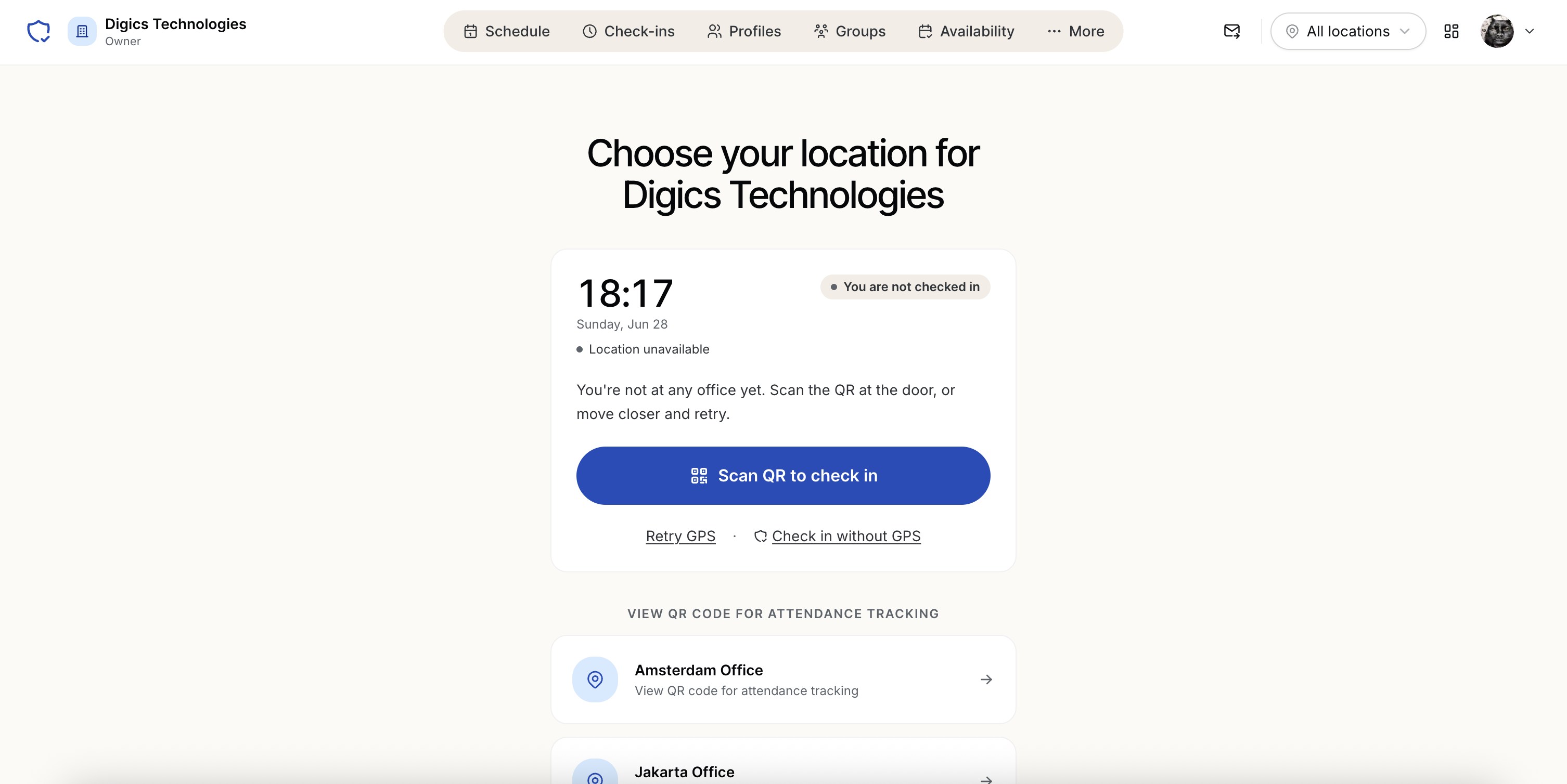 Checkly — hospitality attendance system
